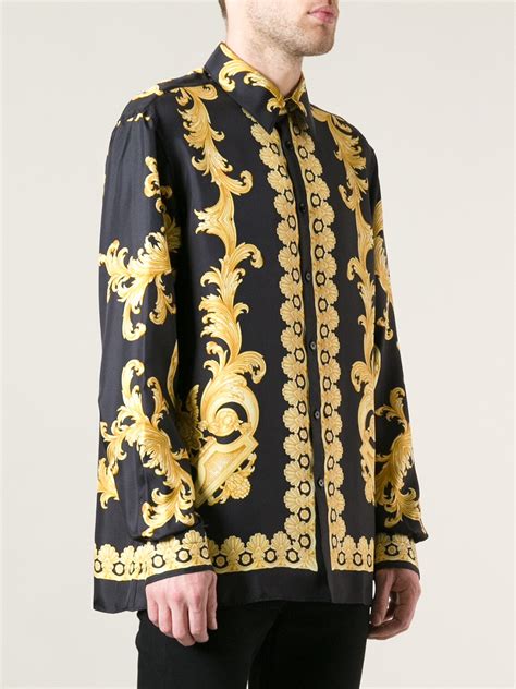 versace collection trend shirt baroque|Versace barocco shirts.